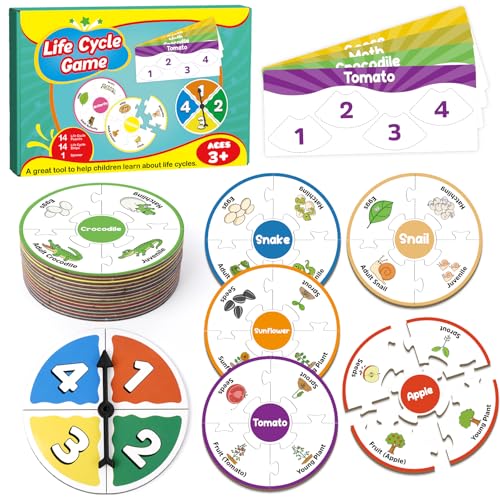 Life Cycle Toys for Kids, Toddler Puzzles, Preschool Science Kits for Kids 3-5, Kindergarten Learning Activities, Learning Education Toys, PreK Classroom Essentials, Homeschool Supplies