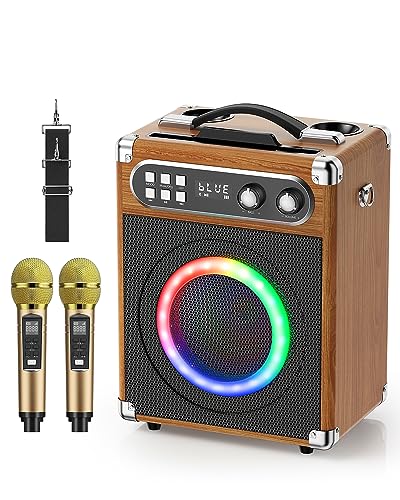Gjcrafts Karaoke, Todo-En-Uno Karaoke 2 Microfonos Con Altavoz Bluetooth De 20w Y Ranura Para Micrófono Recargable, Karaoke Altavoz Portatil Bluetooth Para Fiestas Salida Gjcrafts Karaoke, Todo-En-Uno Karaoke 2 Microfonos Con Altavoz Bluetooth De 20w Y Ranura Para Micrófono Recargable, Karaoke Altavoz Portatil Bluetooth Para Fiestas Salida
