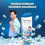 Navratna Cool Talc Powder with Mint Fresh Cooling | Sweat Absorbing & Refreshing Body Powder with Fragrance | Soothing Talcum Powder for Long-Lasting Freshness | 14.11 Oz (400g) - Image 3