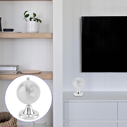 Miniatura 4 de Bola de cristal de globo del mundo 3D, mini mapa en miniatura de esfera redonda transparente con soporte, decoración artística, adorno de