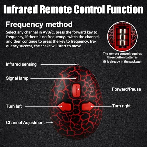 WDKXCN Ferngesteuerte Schlange, Schlange-Ferngesteuert Spielzeug für Kinder, Schlange Spielzeug mit USB-Aufladung, Spielzeugs Schlanges mit Einziehbarer Zunge und Schwingendem Schwanz, Blau