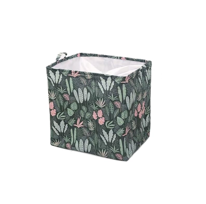 Zibuyu® Square Green Storage Bags for Clothes Large, Canvas Basket for Clothes & Toy Storage, 100 Litre Laundry Bag for Clothes Nursery Hamper for Shelves, Room DéCor & Gift Basket(50*40*50cm)-image-16