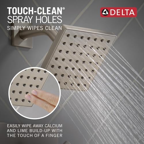 Delta Velum 14 Series Shower Faucet Set, Brushed Nickel Shower Head and Handle Set, Valve Trim Kit, Stainless T14237-SS (Valve Not Included) by DELTA - Used condition - Image 3