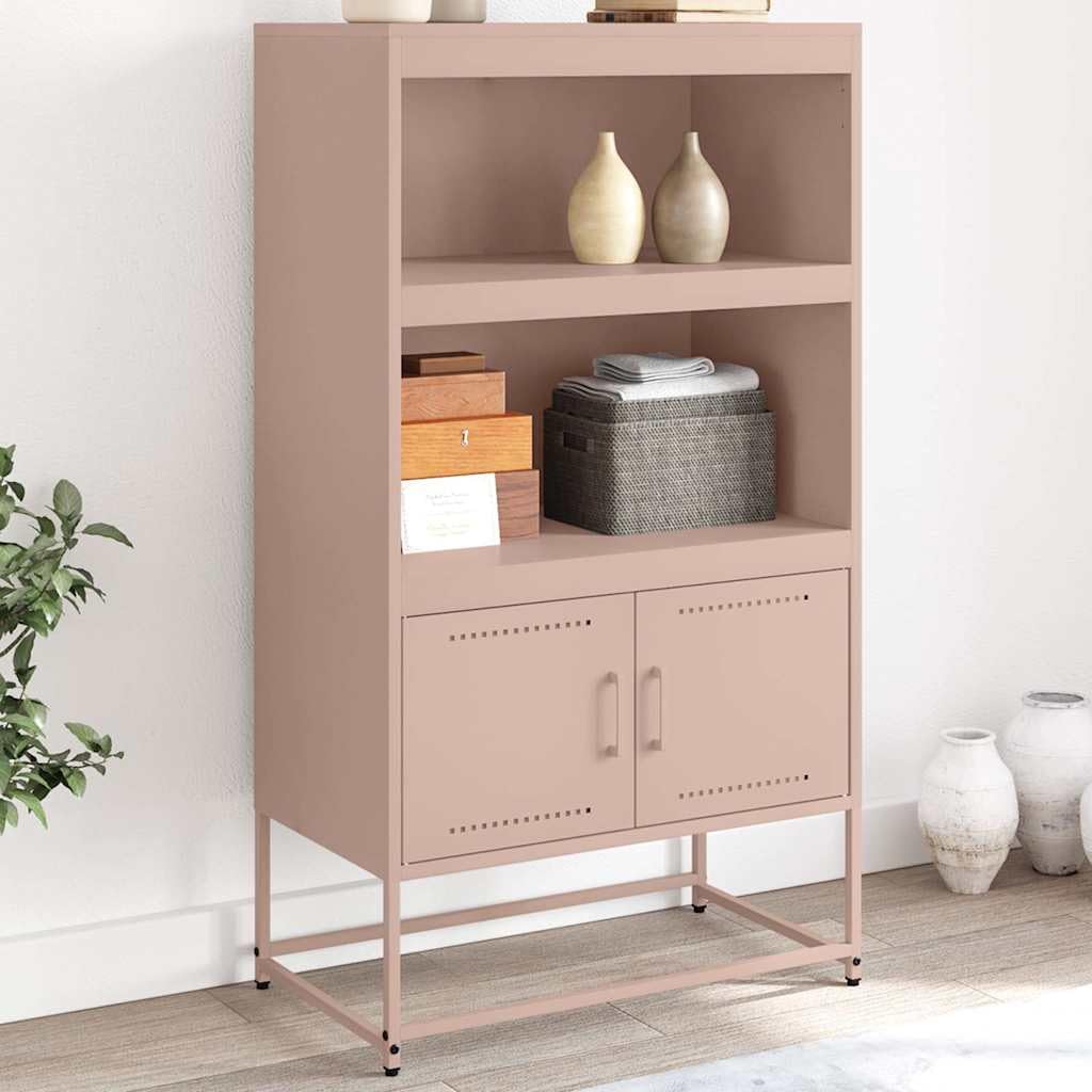 Credenza Rosa 68,5x38,5x123,5 in Acciaio Mobiletto Cucina Salvaspazio Credenza Cucina Credenza Soggiorno Mobile Sala per Cucina Sala Da Pranzo Soggiorno Camera Da Letto