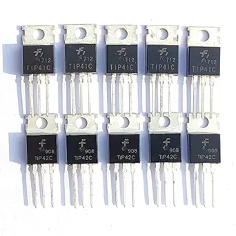 AVS COMPONENTS TIP41C NPN and TIP42C PNP Transistor Combo Pack of 10 Pcs
