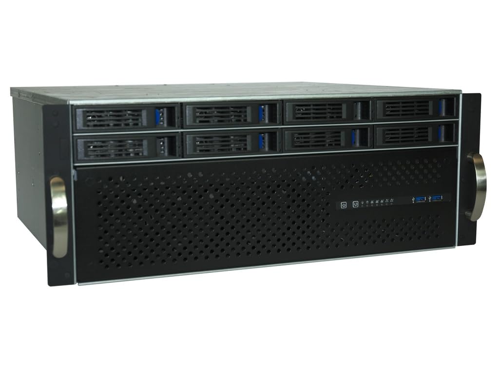 Boitier Rack 19" 4U 8x3.5 ou 2,5" Profondeur 40cm (Connectiques SAS 8087)
