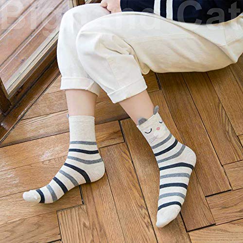 Iig 3-6 Pairs Womens Cute Animal Patterned Funny Novelty Cotton Crew Socks (Multicolour03) #TOP4