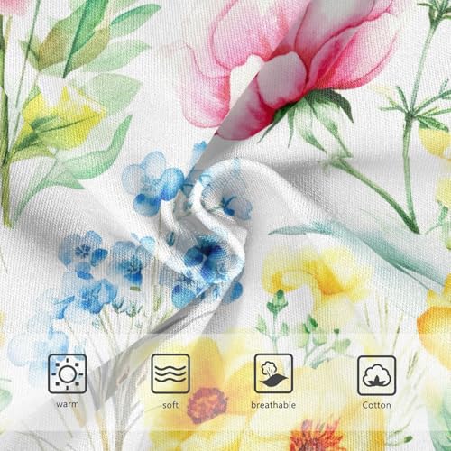 Joisal Cartoon Toddlers Underwear Floral 2t Cotton Panties for Girl Wildflowers Art Briefs Kids Undies3