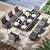 Kullavik 10-Piece Outdoor Dining Set Patio Rattan Furniture Set,Patio Dining Table and Chairs Set with 8 Chairs and Cushions,Square Glass Tabletop with Umbrella Hole for Patio,Grey