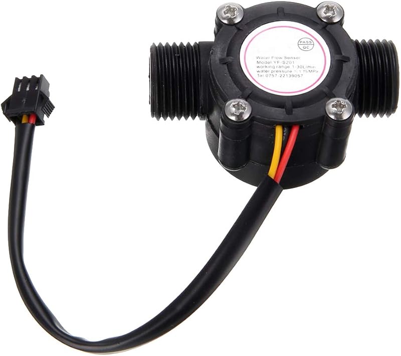 HiLetgo G1/2" Interruptor de sensor de flujo de agua 1-30L/min 1.75MPa Medidor de flujo Contador Sensor de flujo de agua