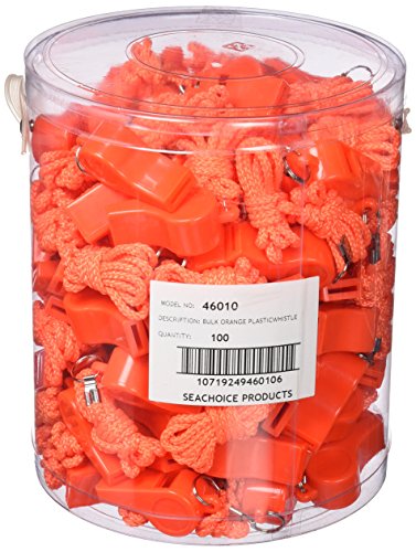 Silbatos Seachoice 46010 Plástico Naranja Pack 100 miniatura 2
