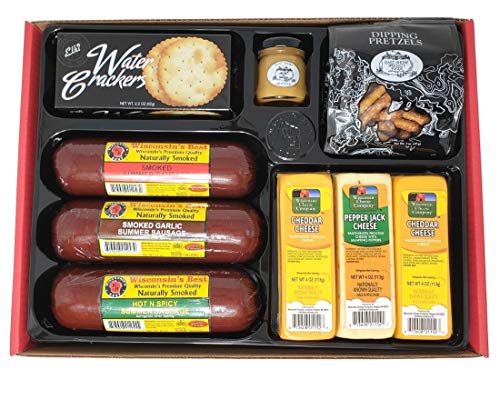 WISCONSIN'S BEST and WISCONSIN CHEESE COMPANY, Party Gift Basket - features Smoked Summer