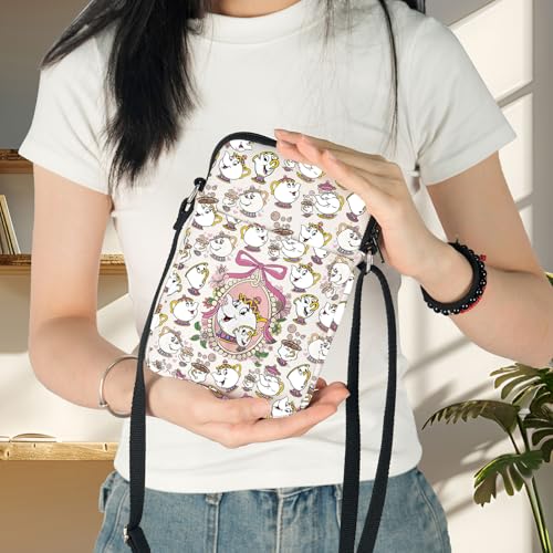 BWWKTOP Mrs Potts & Chip Crossbody Bag Mrs Potts Inspired Gifts Tea Pot and Cup Shoulder Bag Chip Merchandise 7