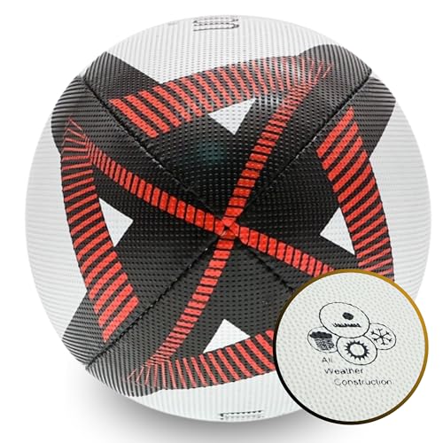 Precision Momentum Rugby Training Ball, Premium Rubber, Hand-Stitched, All-Weather Grip, Extra Strong - Image 4