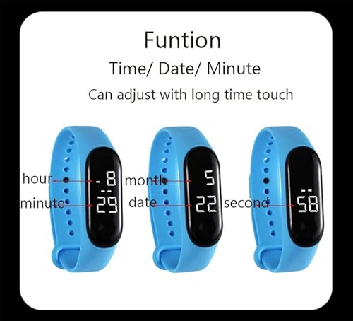 SZAMBIT Sport Boys Watches Kids Children Colorful Silicon Strap Led Digital Watch for Girls Students