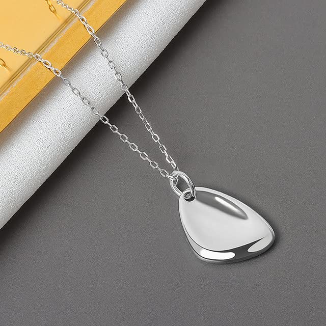 Collar con Colgante Coreano, Accesorios de joyería de Plata para Mujeres y Hombres, Regalos de Banquete de Promesa de Fiesta de Boda