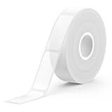 SUPVAN E10 & E11 Label Maker Tape, 0.47'' × 1.18'' (12mm × 30mm) 220 Labels/Roll Transparent Genuine Laminated Thermal Label Tape Refill, Waterproof Oilproof Auto Detect Labels, Black on Transparent