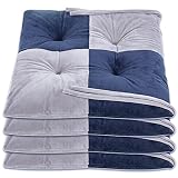 WONDER MIRACLE 4 in 1 Pack Chair Pads | Seat Cushion，Machine Wash & Dryer Friendly (F-Mix Color 16"