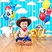 Cartoon Toy Inspired Story Birthday Party Decoration, 2 Pack Story Party Photo Booth Prop, Blue Sky White Cloud Fringe Curtains Tinsel Photo Streamers Backdrop for Cartoon Story Party Supplies