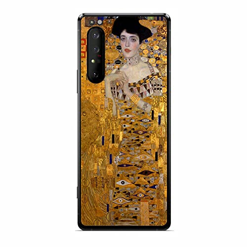 ClearView(クリアビュー) Sony Xperia 1 II用 背面 保護 フィルム 名画プリント グスタフ クリムト アデーレ・ブロッホ=バウアーの肖像T