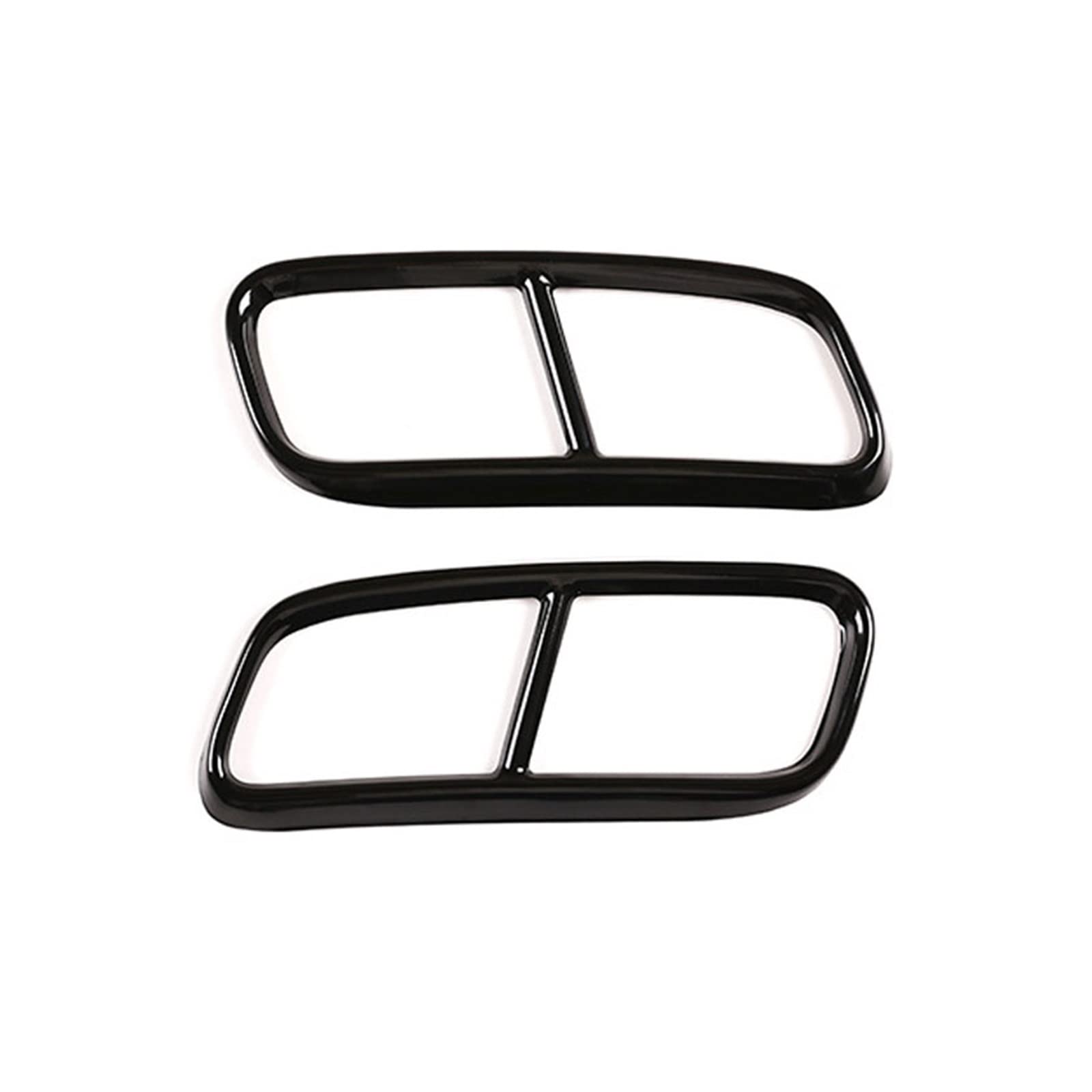 Tubo de escape negro brillante para coche: embellecedor trasero de 2 unidades compatible con Q7 5