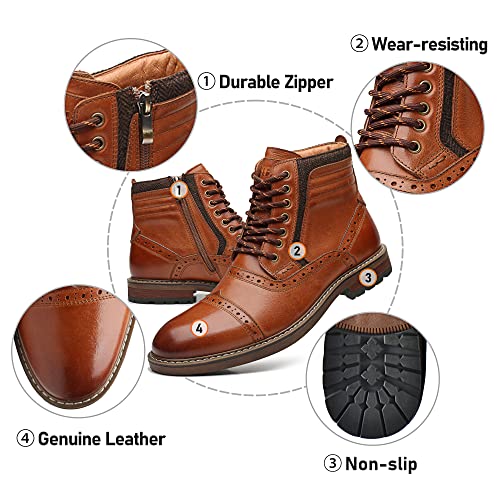 Arkbird Mens Chelsea Boots, Stylish and Comfort Leather Chukka Ankle Boots with Zipper - Image 6