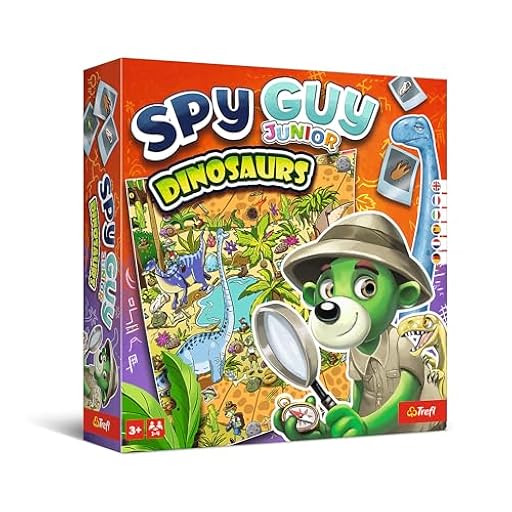 Trefl - Spy Guy Junior Dinosaurs - Juego cooperativo de Detectives para pequeños Jugadores, Juego de Mesa de Familia, Busca Pruebas y Captura al Delincuente,para niños a Partir de 3 años | Ya disponible en tu tienda friki favorita! En mundofriki.es!