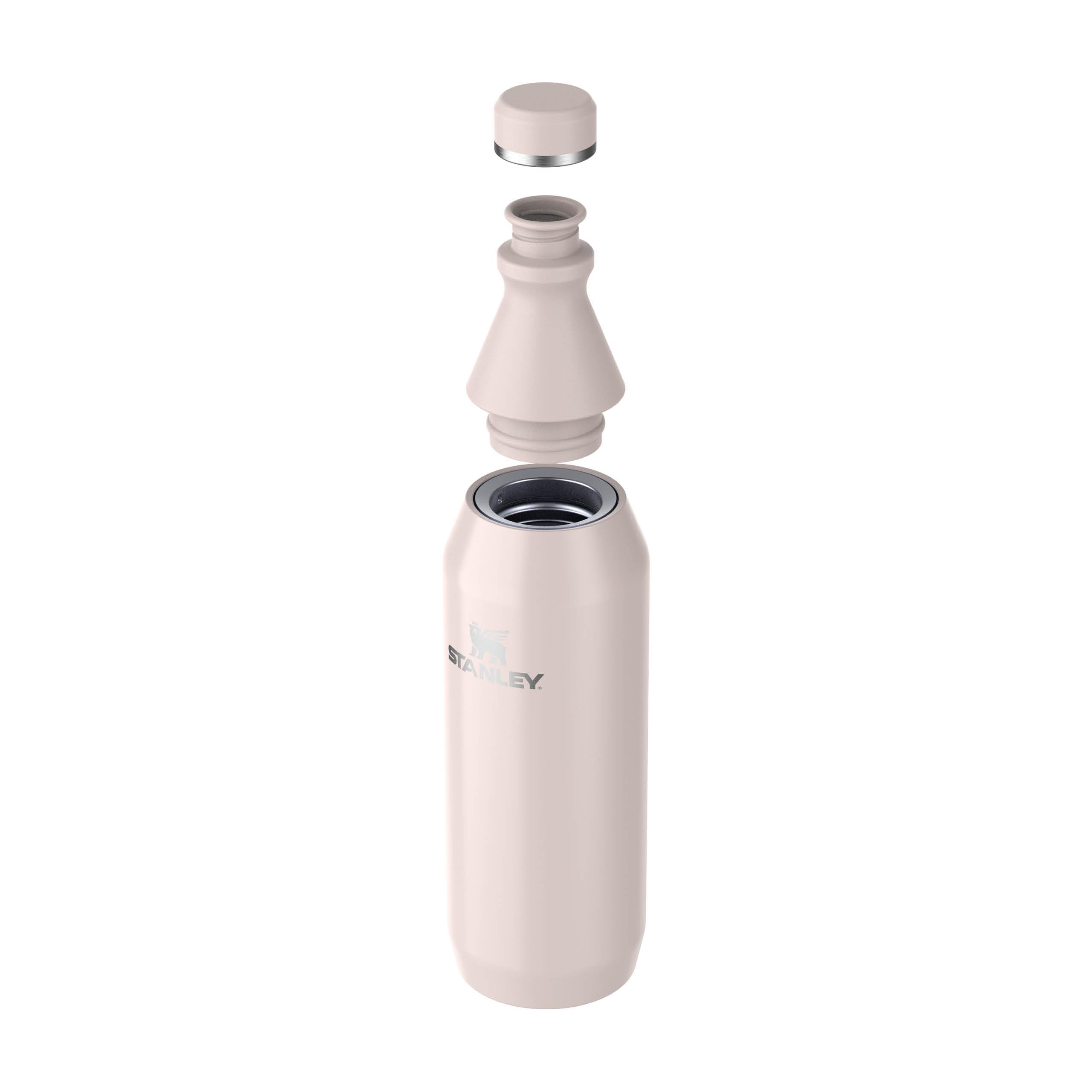 Stanley 1913 All Day Slim Trinkflasche Edelstahl 0.6L - Thermosflasche Kühlt 6 Stunden - 11 Stunden Eisgekühlt - BPA-Frei - Auslaufsichere Wasserflasche - Spülmaschinenfest - Rose Quartz | Kühlt 6 Std. - 11 Std. eisgekühlt - Auslaufsicher - BPA-frei - Spü