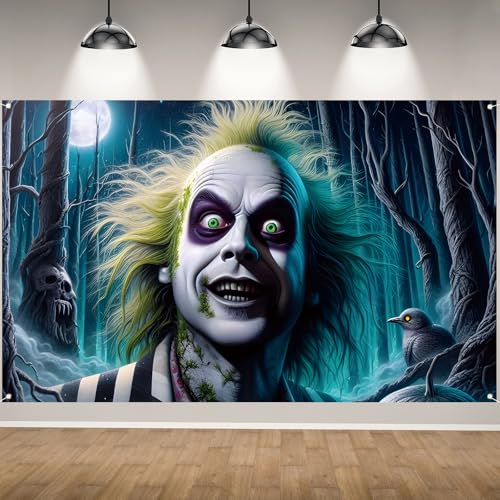 Happy Brithday Photo Backdrop Halloween Wall Banner Halloween Party Decorations and Supplies for Home