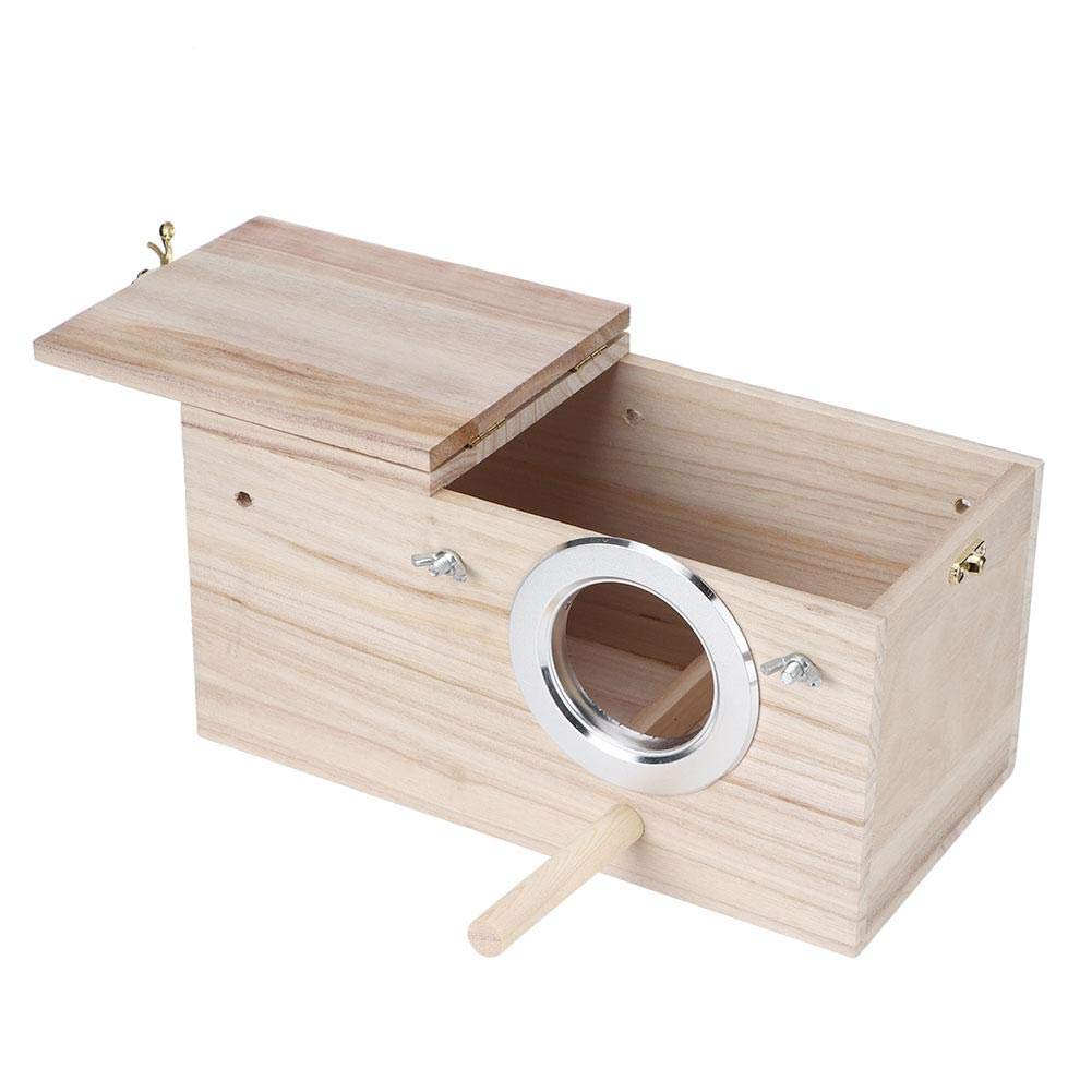 Fdit1 Durevole Nido di Uccelli in Legno Natural Bird House Cockatiels Scatola di Allevamento di Uccelli per colombaia Passero Piccolo Animale