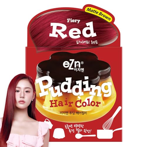 eZn Pudding Hair Dye Fiery Red, Ammonia-Free, Semi-Permanent