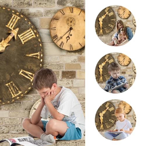 Fondo Fotográfico Vintage Reloj Oro 6x4ft Poliéster miniatura 3