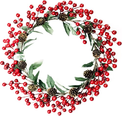 Image of CURATED CART 1PCS Artificial Berries for Decoration 18 Inch - Waterproof Burgundy Holly Berry Picks for Christmas Tree, Wreath, DIY Crafts, Floral Arrangements, Holiday, Wedding & Winter Home Decor