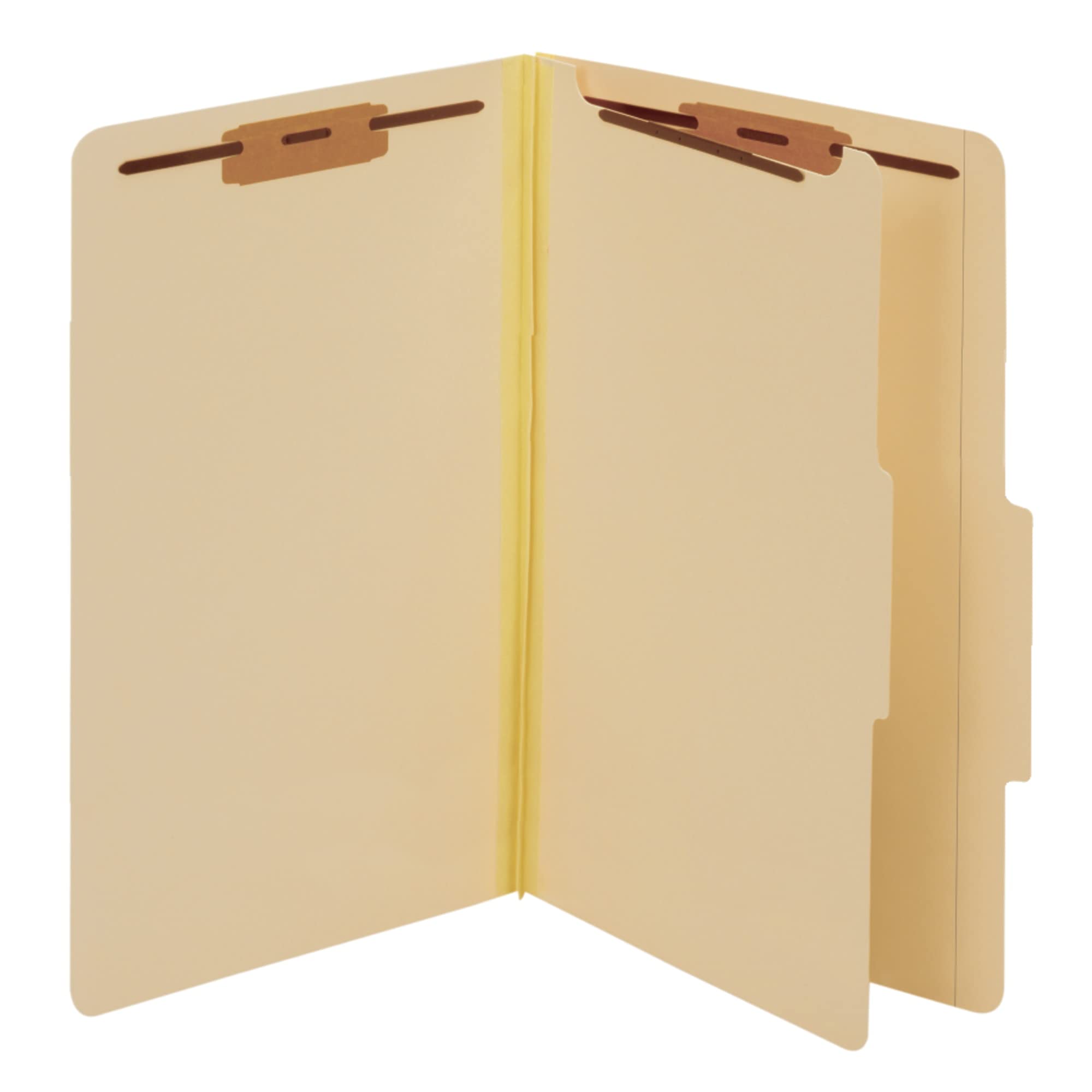 Pendaflex Globe-Weis/Pendaflex Classification Folders, 2/5 Cut Tab, 1 Divider, Bonded Fasteners, Legal Size, Manila, 10 Folders Per Box (98621GW)