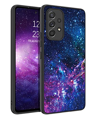 BENTOBEN Samsung Galaxy A53 5G Case, Glow in the Dark Nebula Galaxy Slim Phone Case for Samsung Galaxy A53, Shockproof Flexible Bumper Protective Silicone Phone Cover for Samsung Galaxy A53 5G Purple