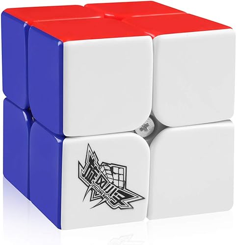 Cubo de velocidad D-fantix Cyclone Boys 2x 2 con etiquetas permanentes rompecabezas mágico de cubo 2 pulgadas Cubo de velocidad D-fantix Cyclone Boys 2x 2 con etiquetas permanentes rompecabezas mágico de cubo 2 pulgadas