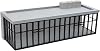 Outland Models Modern Commercial Box Building Wide Stackable 1:87 HO Scale Basic Unit-Ground Level
