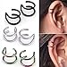 1PCS Fake Piercing Earring Jewelry Clip On Wrap Stainless Steel Rings Ear Cuff Clip Nose Ring Fashion in practical