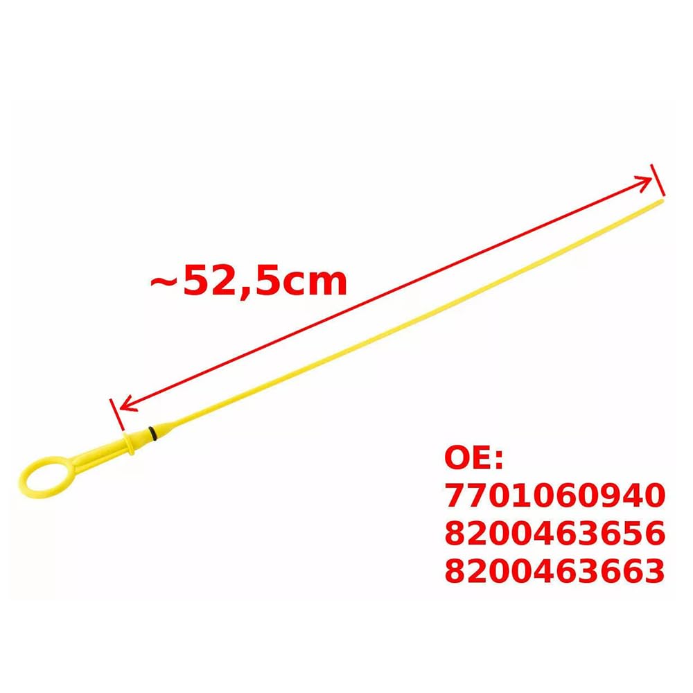 Jauge à Huile Moteur Compatible avec Renault Clio 2, Clio 3, Kangoo, Megane, Scenic, Grand Scenic et Compatible avec Nissan Micra – OEM 7701060940