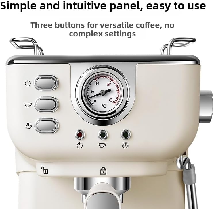 15 Bar Semi-Automatic XMWX Machine, 1.8L Water Tank, Steam Wand for Cappuccino & Latte, Dual Voltage