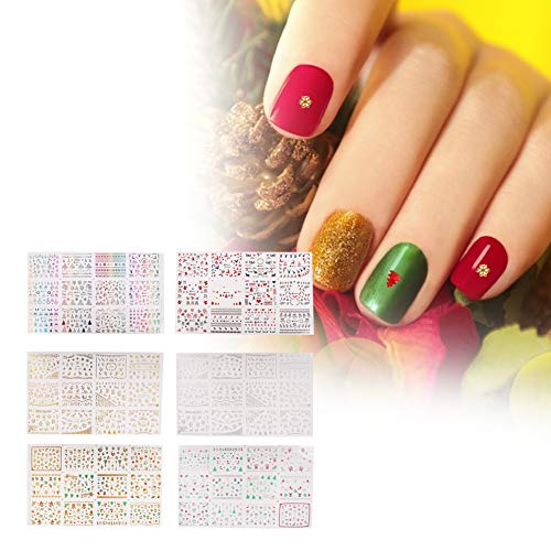 Exquisita Pegatina para Decoración de Uñas, Moderna y Delicada, Fácil de Aplicar, 6 Piezas para Hermoso Maquillaje de Uñas (6PCS)