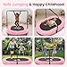 BCAN Kids Trampoline Indoor Double Kids Trampoline with Adjustable Handle Trampoline Foldable Max Load 253 LBS