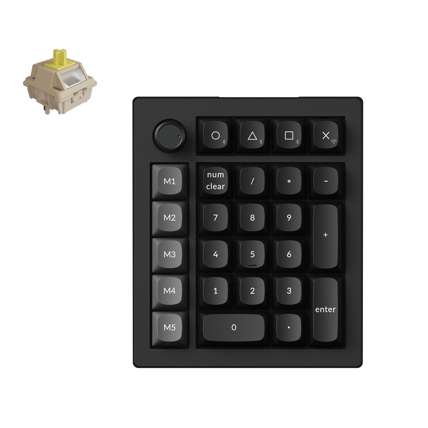 「国内正規品」Keychron V0 Ultra ワイヤレス数字キーパッド 2.4GHz＆Bluetooth 5.3接続 ノブ付き ブラック バナナ軸
