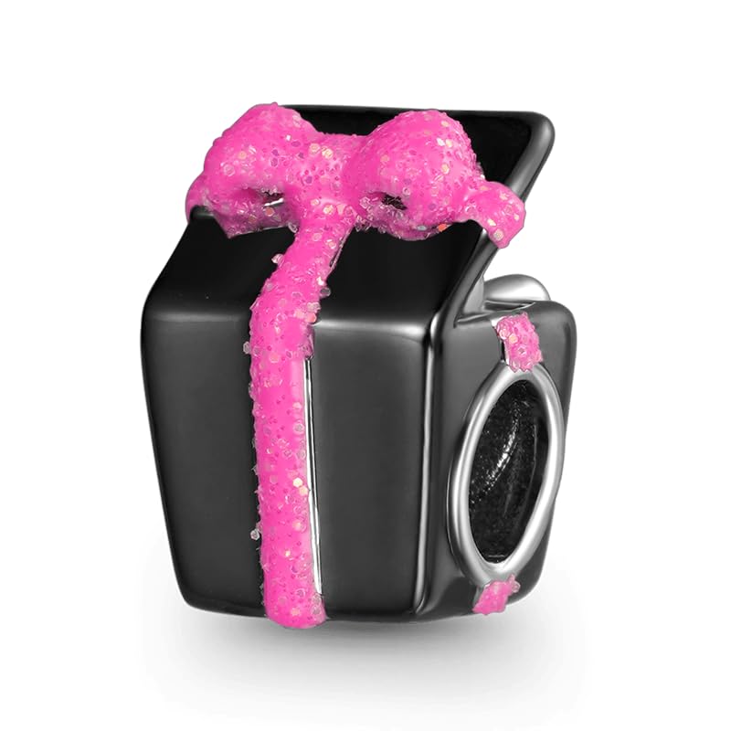 GNOCE Halloween Ghost Gift Box Charm Sterling Silver Bead Halloween Charm Fit Bracelet/Necklace for Women Wife/Jewelry Gift2