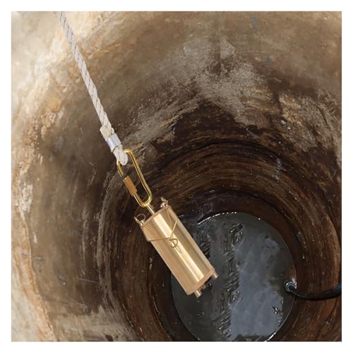 HDYZJQ Deep Bottom Sampler for Industrial Oil Use, 300 500 1000 ml Vertical Liquid Sediment Sampler Analysis Tool, Metals Oil Sampling Collection Device(Brass,1000ml/35 fl oz)