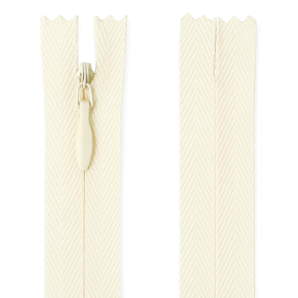 Invisible Zip Ivory 16" (41cm) - Concealed Closed-End Nylon Zipper for Sewing & Dressmaking: Dresses, Skirts, Cushions, Bridal Wear & Costumes by Giddy Square — image 1