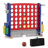 【Design Adattabile】 Il grande gioco 4 in 1 offre 3 opzioni di regolazione in altezza, adatte sia ai bambini che agli adulti. I dadi di fissaggio senza attrezzi facilitano il montaggio e lo smontaggio in giardino o in terrazza.