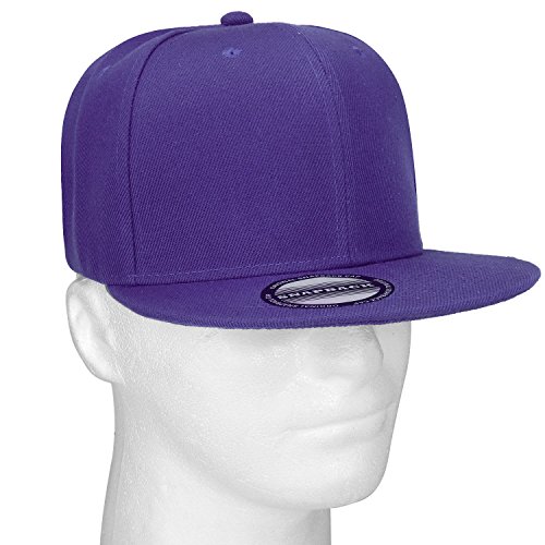 Image of Falari Wholesale 12 Pack Snapback Hat Cap Hip Hop Style Flat Bill Blank Solid Color Adjustable Size