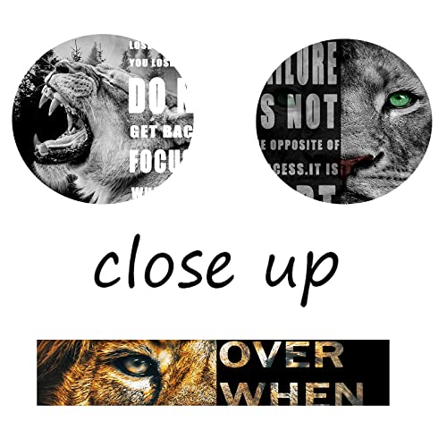 Lion Motivational Canvas Office Print Wall Art Animal Inspirational Picture Animal Poster Painting Modern Inspiring Artwork For Home Living Room Bedroom Office Decor Ready To Hang [36''W X 16''H] #TOP4