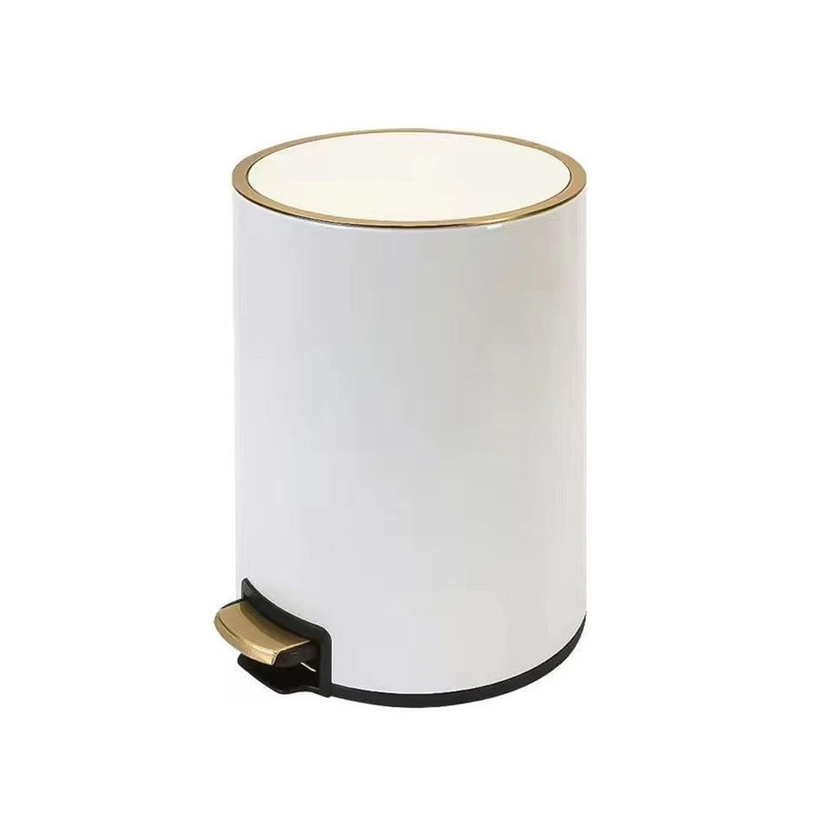 Z4T8M2K6G5 Waste Bin 18L Pedal Bin – Stainless Steel Rubbish with Lid, Removable Inner Bucket Trash Can(White)